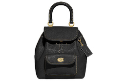 Coach Рюкзак Riya из коровьей кожи, женский, среднего размера, черный ch789-b4bk