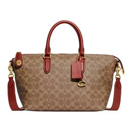 Coach Сумка-тоут из холста с телячьей кожей, сумка для покупок, переносная сумка через плечо, сумка через плечо, большого размера, женская, цвета хаки ce742-b4nq4
