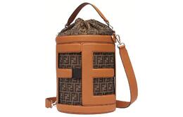 Fendi Сумка-ведро из кожи, сумка через плечо, женская коричневая 7va589-amah-f1kat