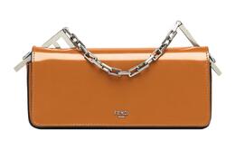 Fendi Мини-сумка женская из телячьей кожи коричневого цвета 8bs072-anx2-f1l1l
