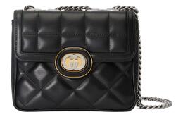 Gucci Портативная кожаная сумка через плечо, женская, черная 741457-aab7a-1000