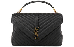 Saint Laurent Женская сумка-мессенджер Tubas из кожи, черная, для колледжа 600278-brm071000