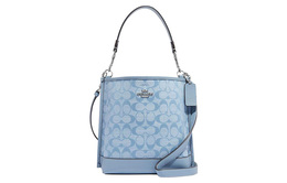 Coach Сумка-ведро Mollie из коровьей кожи с текстилем, дамская сумочка, сумка через плечо, сумка-мешок Trumpets, женская, светло-голубая ch230-svm6a