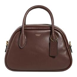 Coach Кожаная сумка для боулинга, сумка через плечо, женская, среднего размера, коричневого цвета cu863-b4mpl