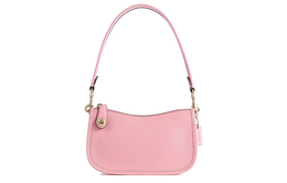Coach Сумка-тоут Swinger из высококачественной коровьей кожи, женская, розового цвета, небольшого размера c2643-b4s9m