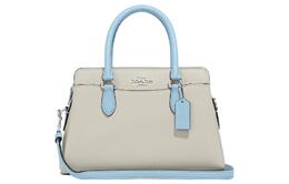 Coach Сумка-купол из кожи Cross Grain, женская, серо-синего цвета, среднего размера ch173-svr6v