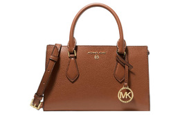 Michael Kors Сумка-тоут Valerie Litchi из зернистой кожи с зернистой текстурой, женская, красного дерева, коричневого цвета, небольшого размера 30f2g9vs1l-luggage