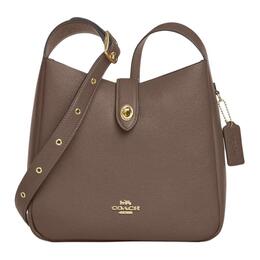 Сумка Hadley из шагреневой кожи на одно плечо, женская, темно-умбового цвета Coach cw002-imv2r