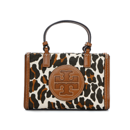 Tory Burch Сумка-шоппер Ella из коровьей кожи, сумка-шоппер, сумка на плечо, женская мини-сумка с леопардовым принтом 90485-960