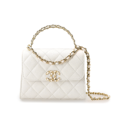 Chanel Сумка-клатч из телячьей кожи 23P SS, сумка через плечо, женская, белая ap3237-b10307-10601