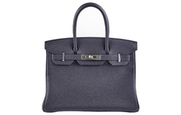 Hermes Сумка Birkin Togo из телячьей кожи, обычная женская, 3 года, Caban, темно-синяя h030520ck3y