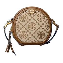 Tory Burch Сумки через плечо из коровьей кожи с жаккардовым принтом и монограммой, мини-женские, орехово-коричневые 88299-371