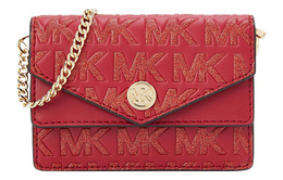 Michael Kors Сумка-конверт из искусственной кожи, сумка через плечо, женская, красного цвета, маленького размера 35h0g1vc1i-646