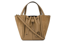 Tory Burch Сумка-ведро McGraw Suede, сумка-шоппер, сумка через плечо, женская, среднего размера, бежево-коричневая 88135-227