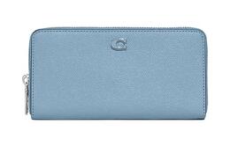Coach Женский клатч-кошелек с рисунком персонажа из кожи и холста в форме трубы, светло-голубой cj884-pol