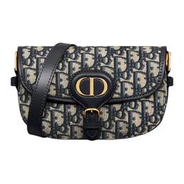 Christian Dior Сумка Bobby East West из хлопка и телячьей кожи, женская, через плечо, синяя m9335utzq-m928
