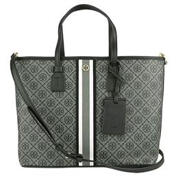 Tory Burch Сумка-шоппер с монограммой T, сумка-шоппер, дамская сумочка, сумка на плечо, сумка через плечо, маленькая женская, черная 81963-008