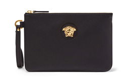Versace Кошелек-клатч La Medusa из коровьей кожи, женский, черный, стандартный 1000743-dvit3t-1b00v