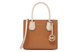 Michael Kors Сумка-багажник из коровьей кожи Mercer, сумка-мессенджер, сумка через плечо, среднего размера, женская, коричневого цвета 35s1gm9m2t-299