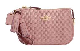 Coach Сумка Nolita Straw, плетеная из гладкой кожи, женская, розовая ch215-imtiv