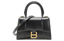 Balenciaga Сумка-часы из коровьей кожи в форме песочных часов, очень маленькая, женская, черная 592833_1000