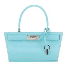 Tory Burch Сумка Lee Radziwill "кошачий глаз" из телячьей кожи с замшевой отделкой, сумка на плечо, женская, синяя 143617-400