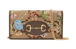Gucci Сумка Horsebit 1955 из холста с кожей, сумка через плечо, кошелек, обычная женская, коричневого цвета 621892-ukmmg-2562