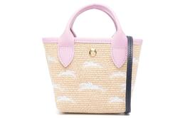 Longchamp Сумка Le Panier Pliage из коровьей кожи, через плечо, очень маленькая женская, бежево-розового цвета 10206hcfp75 | beige & pink