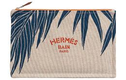 Hermes Хлопковый клатч, женский, обычный, морской синий/коралловый h103581m01
