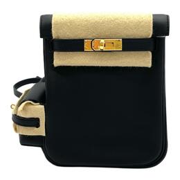 Hermes Женский кожаный рюкзак Kelly Jump Swift 89 Nior Black h085714cc89