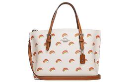 Coach Сумка-шоппер Mollie из холста с кожей, сумка-шоппер, сумка через плечо, женская, среднего размера, белая ck373-svcah