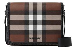 Burberry Сумка-мессенджер из коровьей кожи, сумка через плечо, маленькая мужская, темно-березово-коричневого цвета 80697921