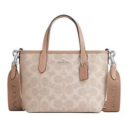 Coach Сумка-тоут City Coated Canvas, сумка для покупок, сумка на плечо, сумка через плечо, женская мини-сумка, серо-коричневого цвета cw032-svpwh