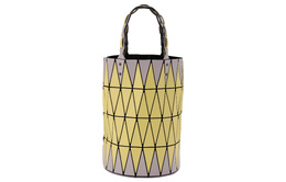 Issey Miyake Сумка-корзина из искусственной кожи, обычная женская, светло-серая и желтая bb31-ag822-19