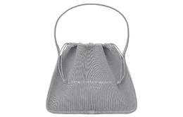 Сумка-туба из смеси полиэстера и полиуретана, женская, серая Alexander Wang 20323k30t046