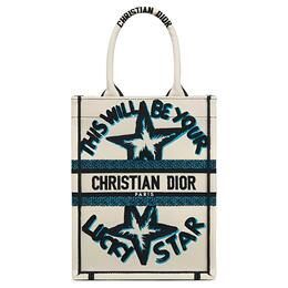 Christian Dior Сумка BookTote с вышивкой, сумка через плечо, женская, белая m1272zrgv-m933