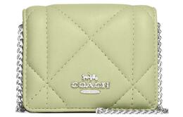 Coach Сумка-цепочка из кожи, сумка через плечо, мини-сумка женская, зеленая cj528-svm97