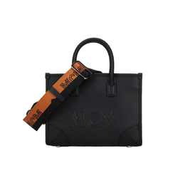MCM Сумка-шоппер München Visetos Leather, сумка-шоппер из коровьей кожи, комбинированная сумка, мини-сумка на одно плечо, черная, женская mwtcssx02bk001