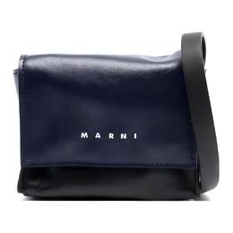 Marni Сумка через плечо из коровьей кожи, мужская, черная/синяя p2644sbmq0082u0z599n