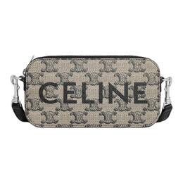 Celine Сумка-клатч Triomphe Canvas на одно плечо, унисекс, светло-коричневый цвет 10l272gc6-02si