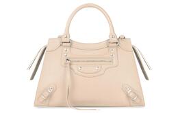 Balenciaga Сумка-трансформер Neo Classic из телячьей кожи, сумка через плечо, женская сумка-труба, светло-бежевая 67862915y4y9608