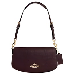 Coach Кожаная сумка через плечо среднего размера, женская, золото и мерло ct770-immer