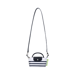 Longchamp Холщовая сумка Le Pliage, сумка для пельменей, сумка через плечо, сумка-мессенджер, обычная женская, цвета морской волны и белого 34205hdf165 | marine blue & white