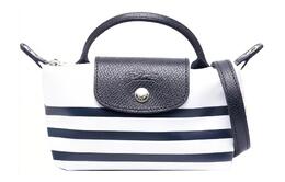 Сумка Le Pliage Canvas, Сумка Пельмень, Сумка Через Плечо, Кроссбоди, Классическая Женская Сумка Морской Синий и Белый Longchamp 34205hdf165 | marine blue & white