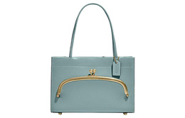 Coach Сумка-шоппер Cashin Leather Tote Bag, женская, зеленого цвета, небольшого размера c9812-b4aq