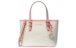 Michael Kors Сумка-шоппер Jet Set Canvas, сумка-шоппер, дамская сумочка, сумка через плечо, женская, белая и розовая 35t9stvt0b-primrose-multi