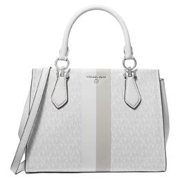 Michael Kors Сумка через плечо MARILYN из холщовой ткани с покрытием, сумка через плечо, женская сумка среднего размера, белая 30s4s6as2b-optallum