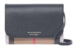 Burberry Винтажная сумка через плечо из хлопка с коровьей кожей, обычная женская, черного цвета 80463161