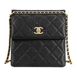 Chanel Женский рюкзак из тисненой телячьей кожи, черный as4189-b13282-94305