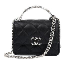 Chanel Сумка через плечо из тисненой коровьей кожи 22SS, мини-сумка, черная, женская ap2758-b07966-94305